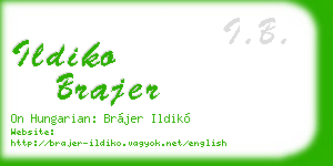 ildiko brajer business card